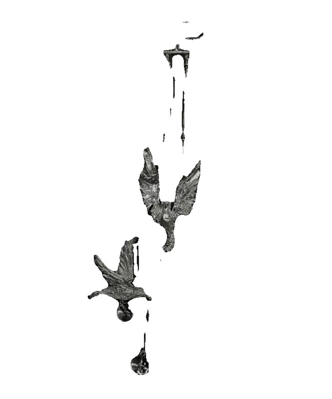 Fine Silk Sterling Silver Little Bird Tassel Drop Earrings