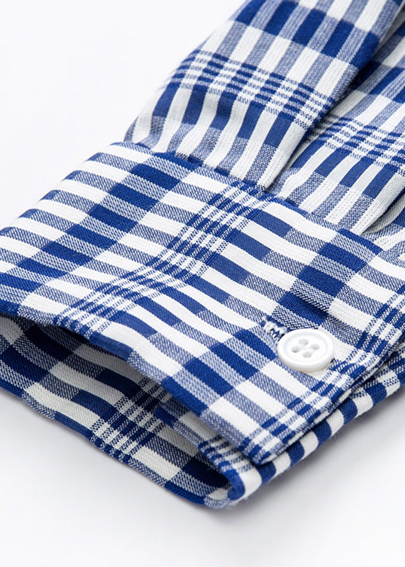 French Blue Peter Pan Collar Striped Shirts Fall