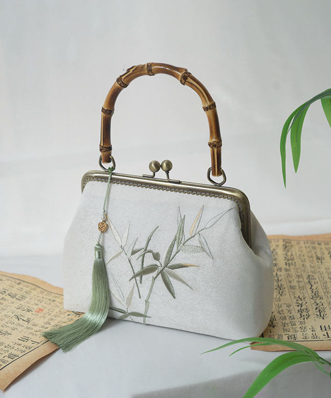 Handmade Bamboo Embroidery New Chinese Style Tote Bag