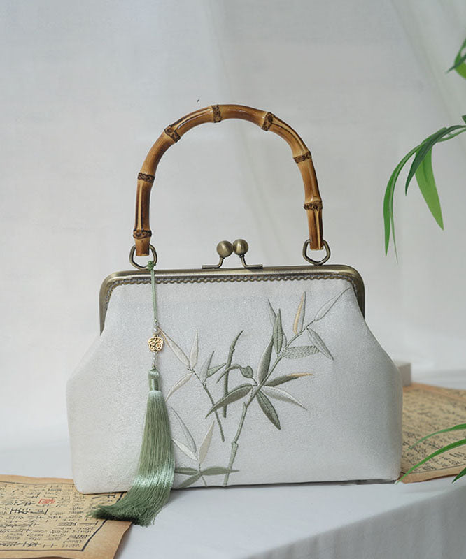 Handmade Bamboo Embroidery New Chinese Style Tote Bag