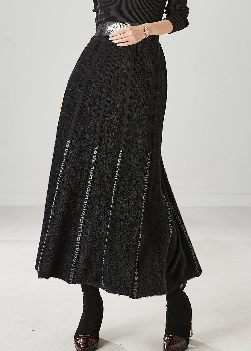 Letter Knit Mini Skirt