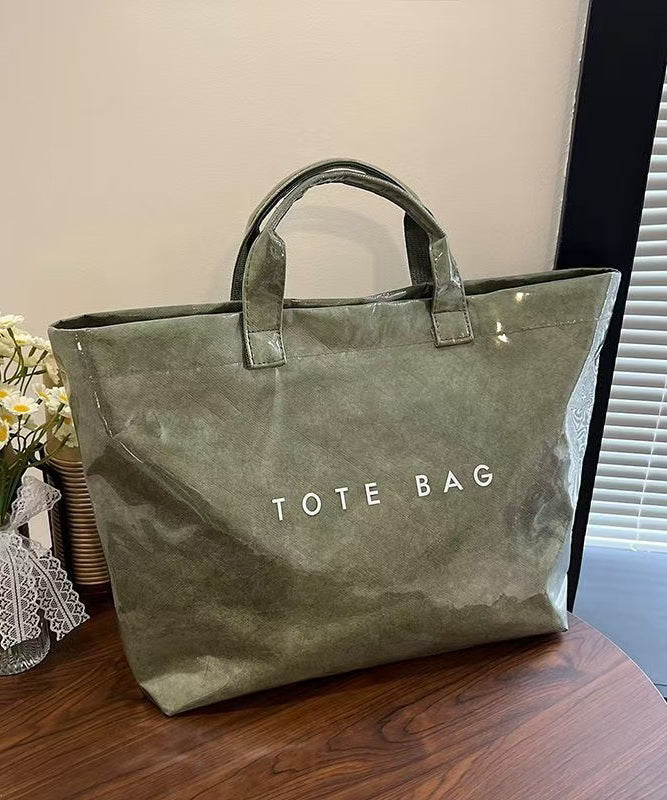 Modern Letter Print Large Capacity Tote Handbag