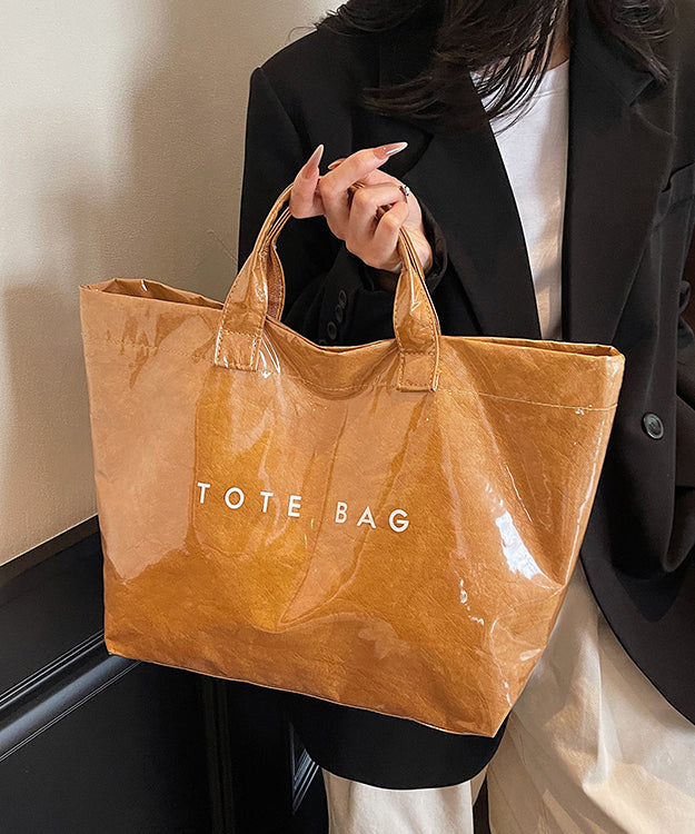 Modern Letter Print Large Capacity Tote Handbag