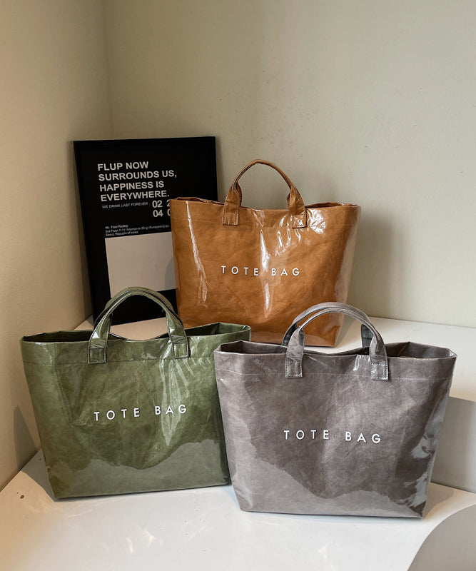 Modern Letter Print Large Capacity Tote Handbag