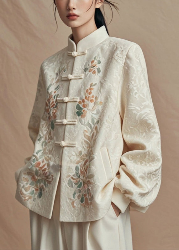Women's Retro Chinese Knot Button Cotton Coat main image 0