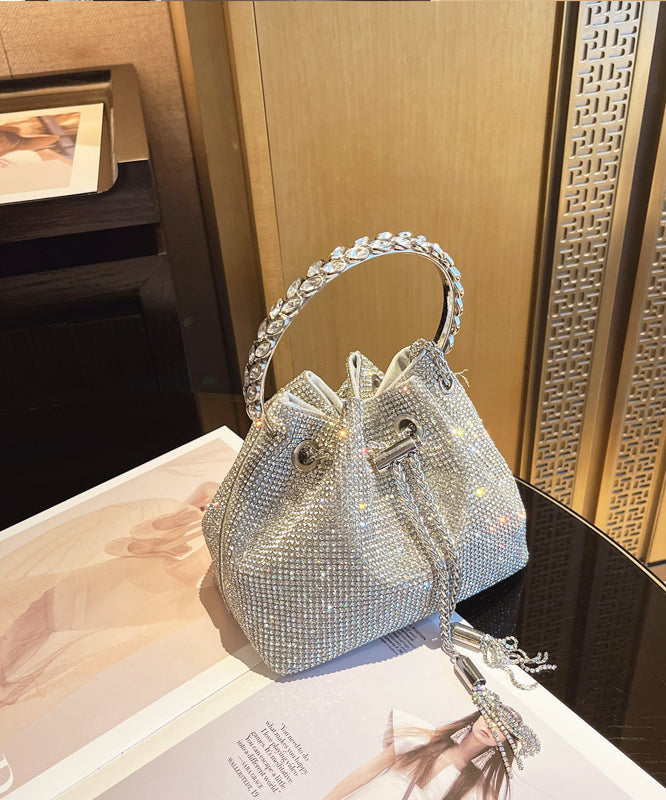 New Handmade Diamond Studded Metal Glitter Water Pouch Bag