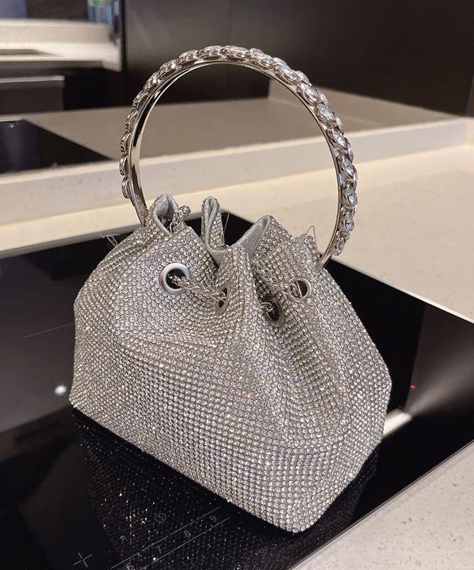 New Handmade Diamond Studded Metal Glitter Water Pouch Bag