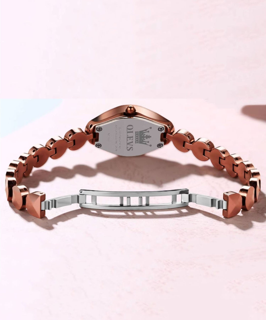 New Rose Gold Stainless Steel Quartz Movement Waterproof Watches