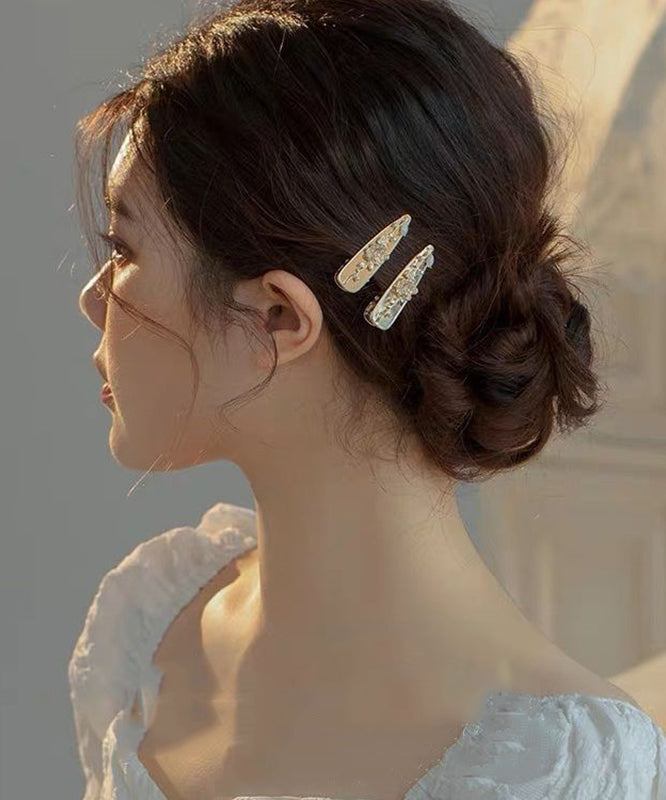 Novelty Gold Copper Overgild Pearl Hairpin