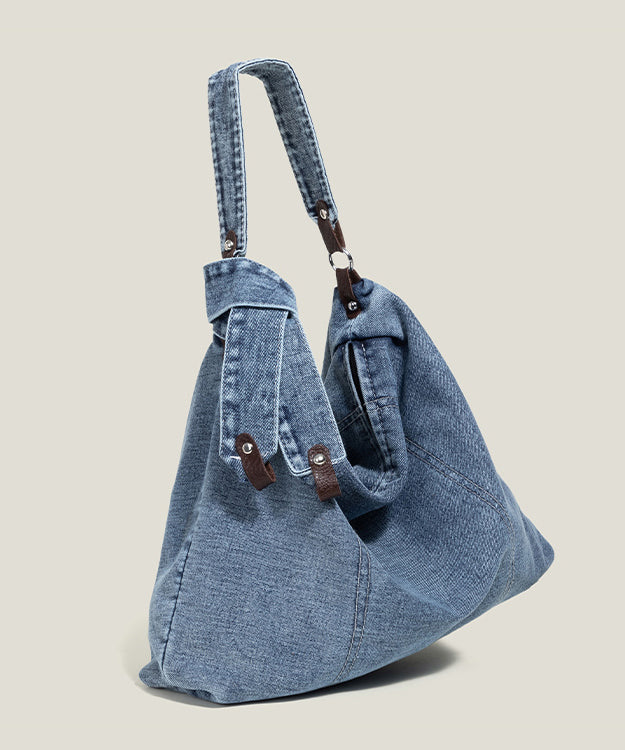 Organic Blue Large Capacity Denim Shoulder Bags