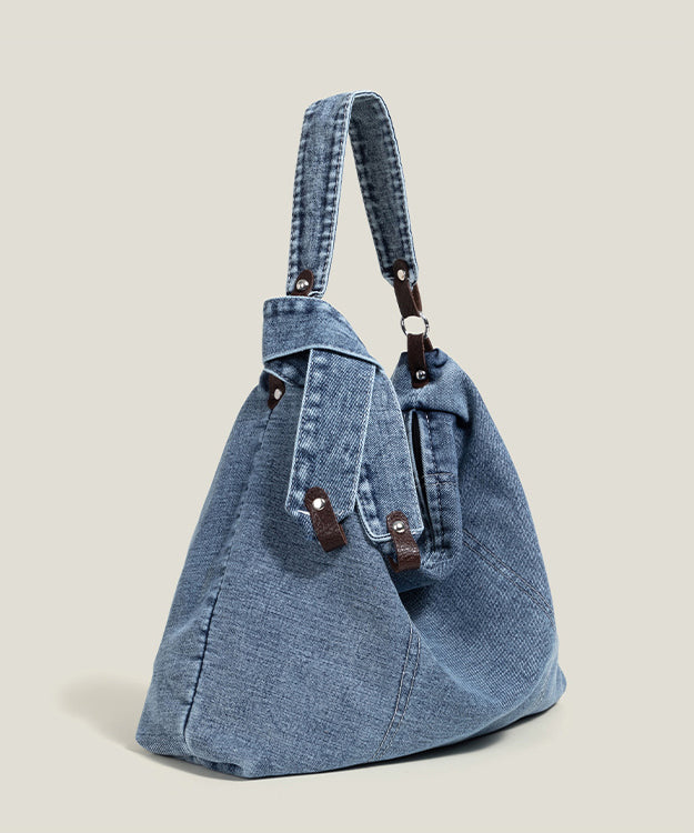 Organic Blue Large Capacity Denim Shoulder Bags