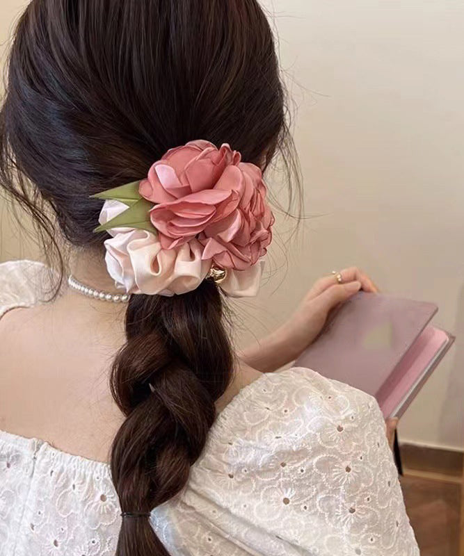 Original Design Colorblock Rose Silk Hair Band