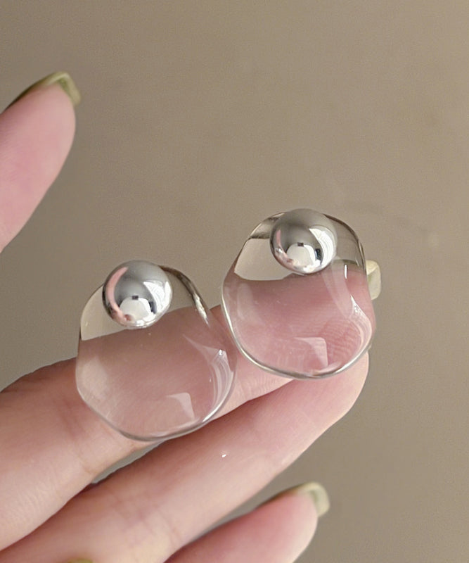 Original Design Nude Alloy Crystal Stud Earrings