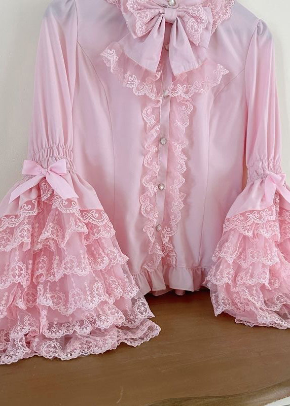 Sequined Lace Patchwork Shirt