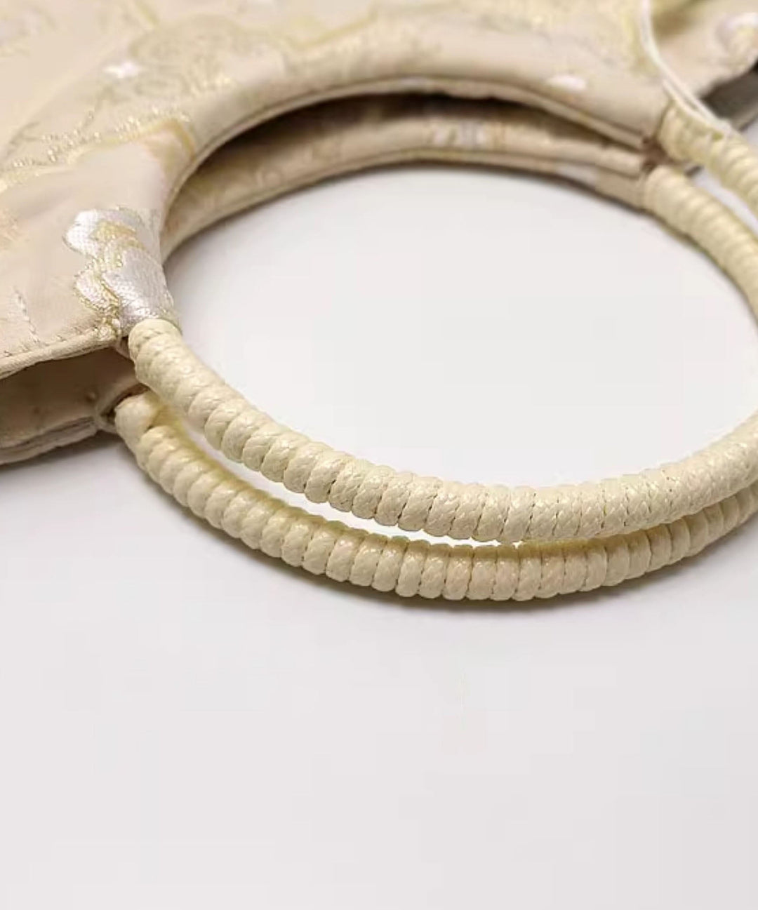 Original New Chinese Beige Tassel Print Tote Handbag