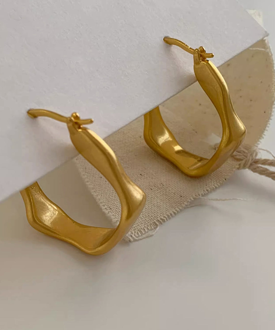 Oversize Gold Metal Hoop Earrings