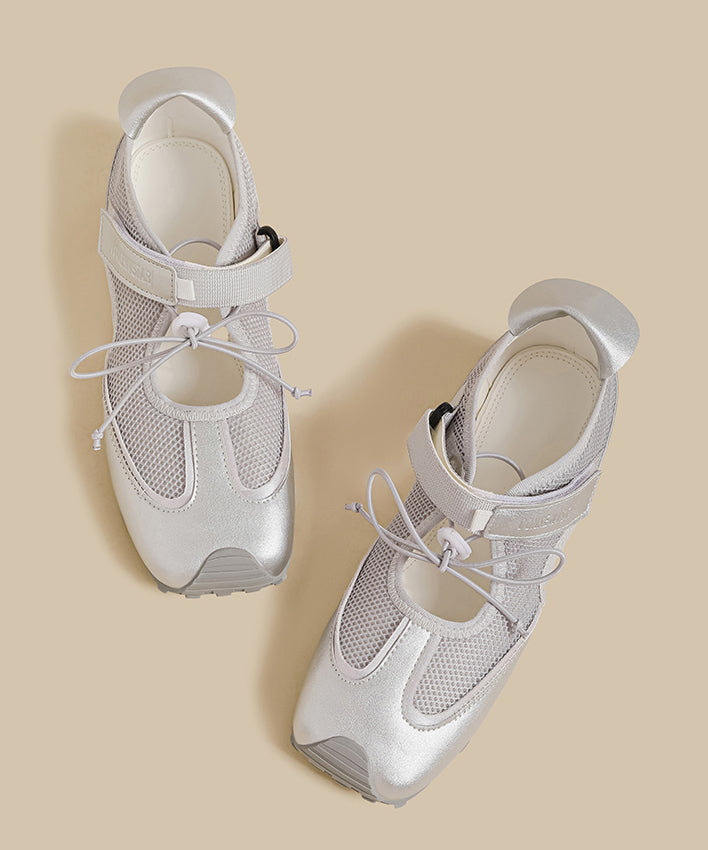 Purple Hollow Out Women Splicing Flat Shoes For Women