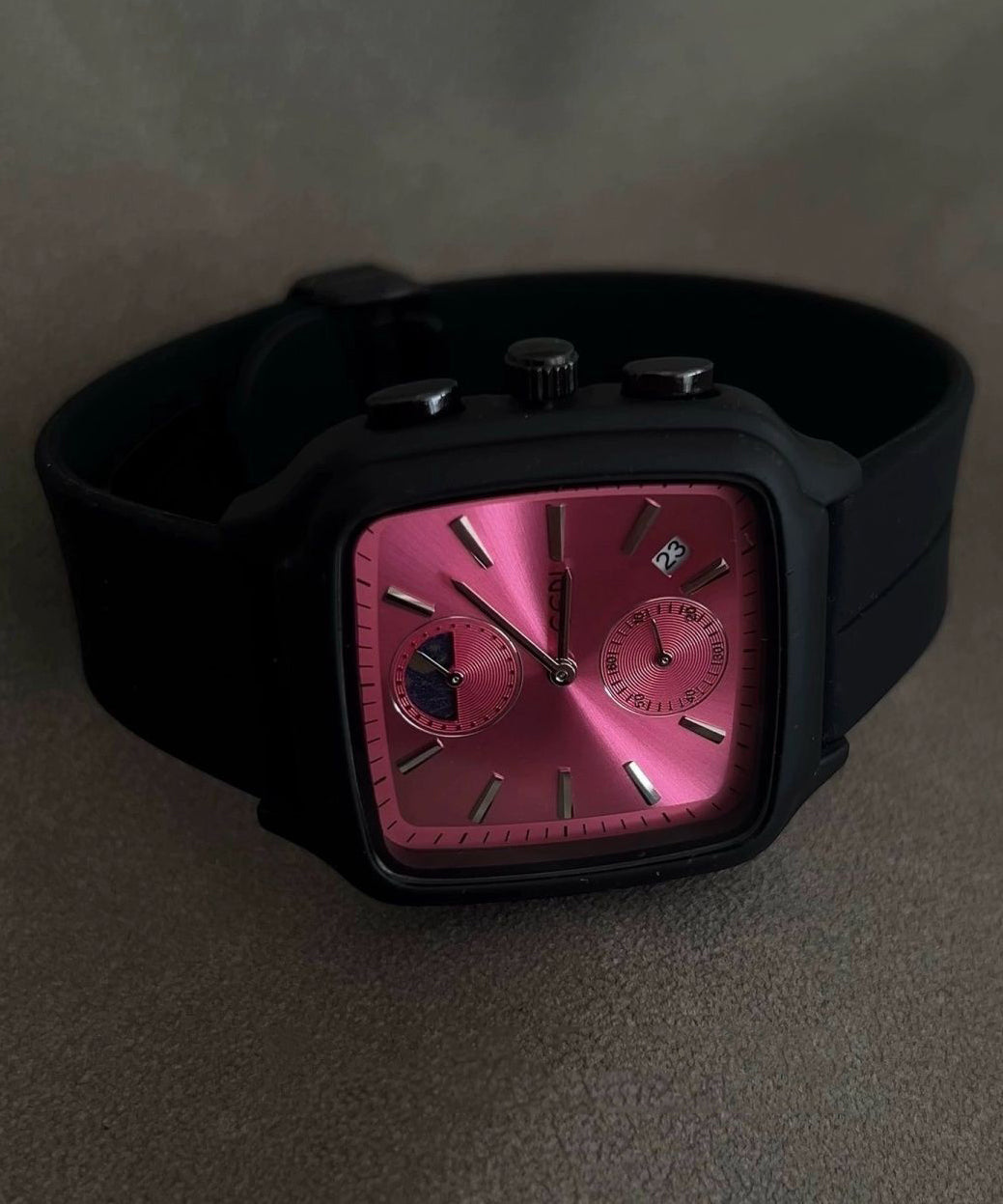 Silicone Rubber Mechanical Movement Hardlex Crystal Watches