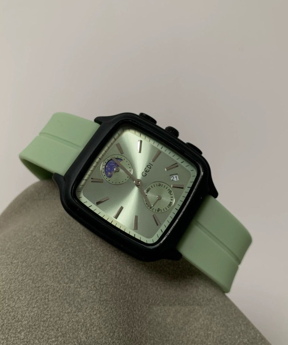 Silicone Rubber Mechanical Movement Hardlex Crystal Watches