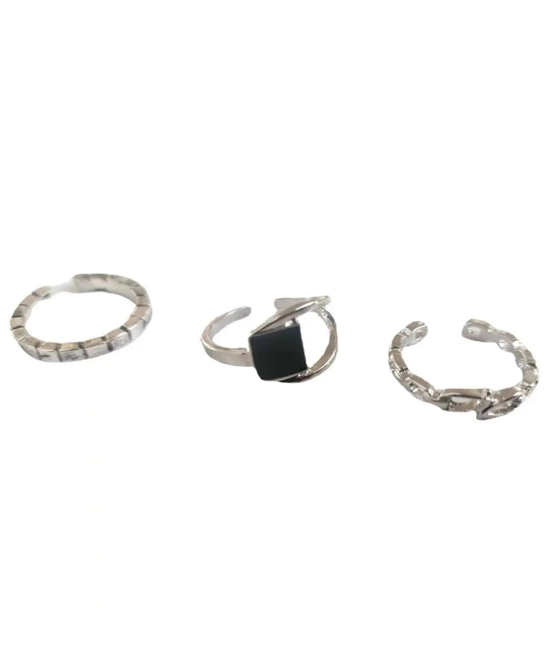 Style Alloy Hollow Out Agate Rings Three-Piece Set