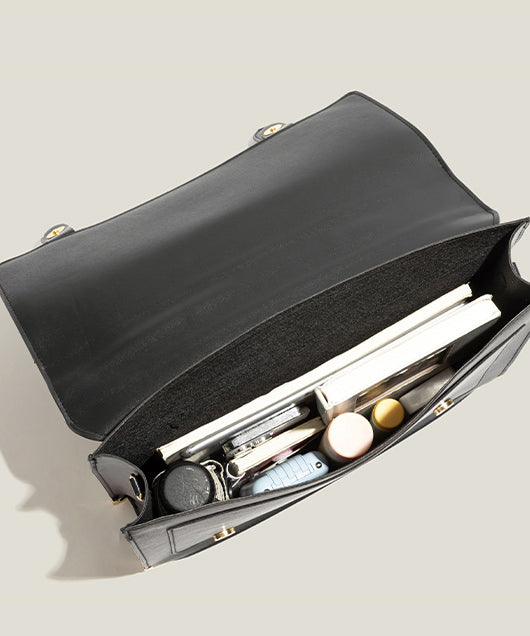 Style Black Large Capacity Faux Leather Backpack Bag