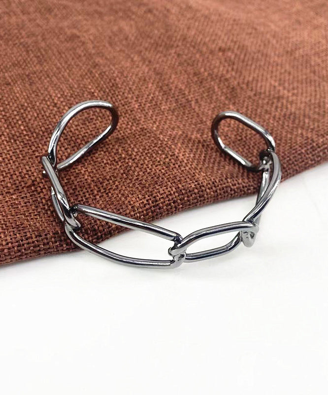 Style Gold Metal Hollow Out Chain Open Cuff