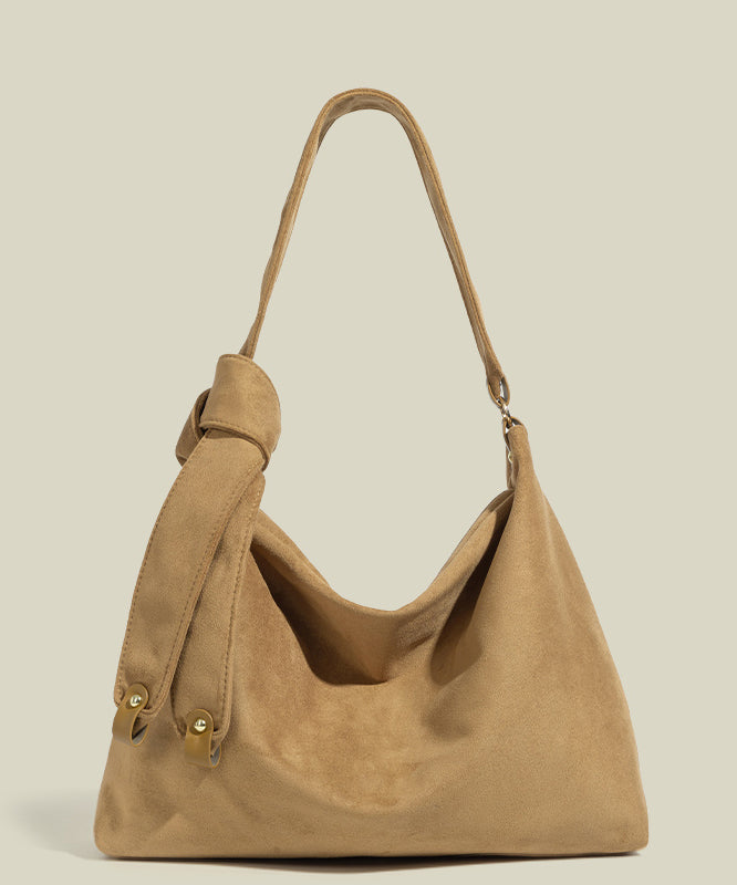 Style Light Camel Large Capacity Suede Shoulder Bags