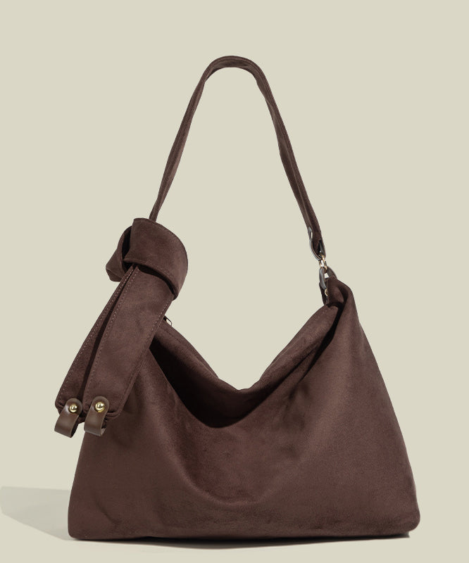 Style Light Camel Large Capacity Suede Shoulder Bags