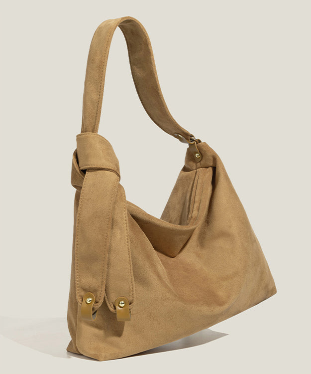 Style Light Camel Large Capacity Suede Shoulder Bags