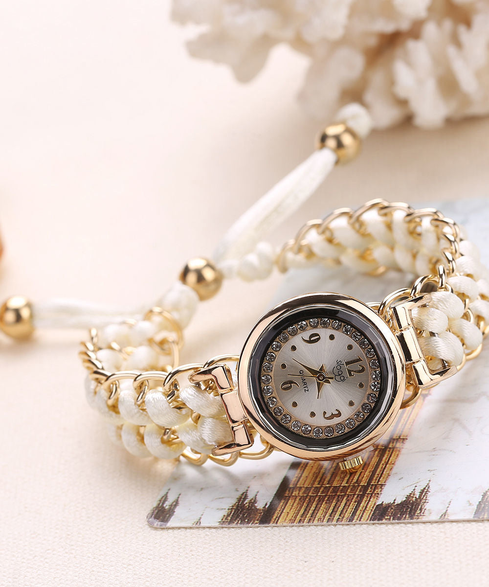 Stylish Black Alloy Mechanical Quartz Movement Watch