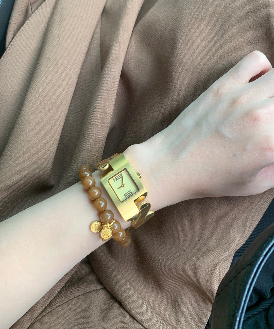 Stylish Gold Stainless Steel Graphic Watches