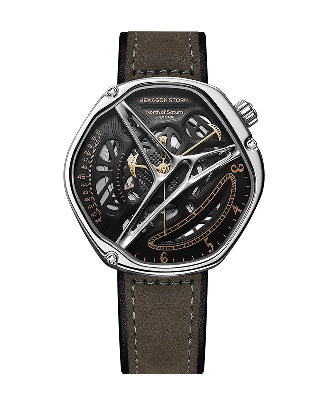 Unique Blue Stainless Steel Fully Automatic Mechanical Hollow Out Watch