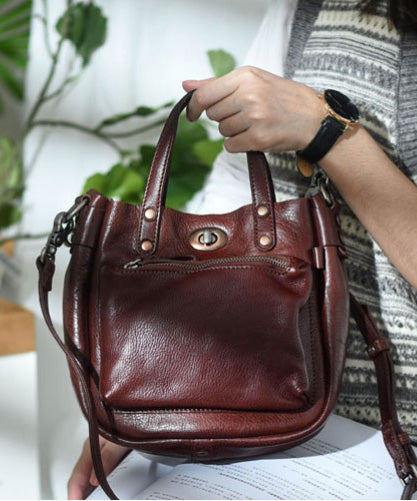 Unique Orange Solid Durable Leather CrossBody Micro Bag