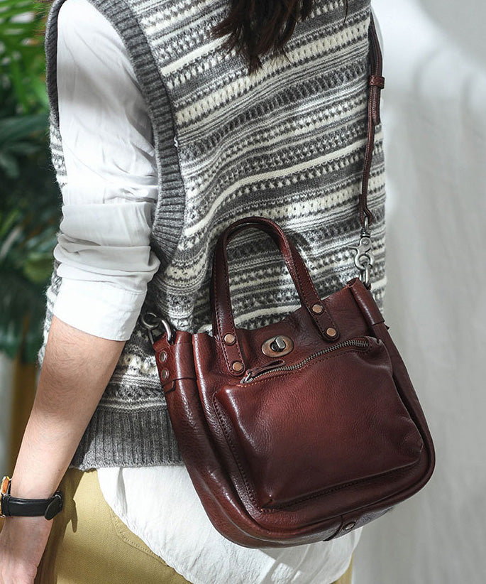 Unique Orange Solid Durable Leather CrossBody Micro Bag