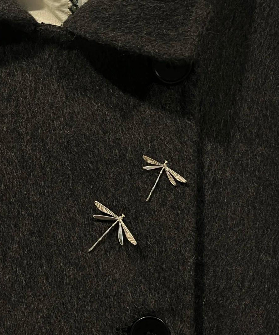 Unique Sterling Silver Overgild Dragonfly Brooches