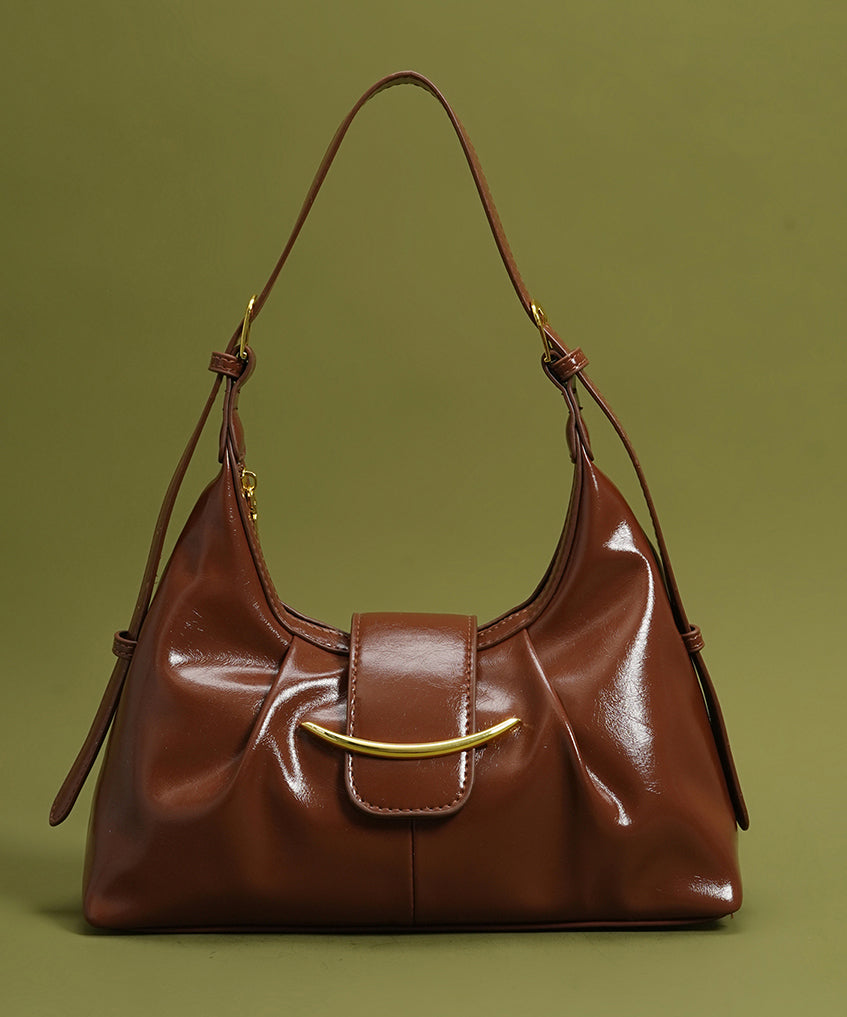 Vintage Brown Large Capacity Faux Leather Shoulder Bags