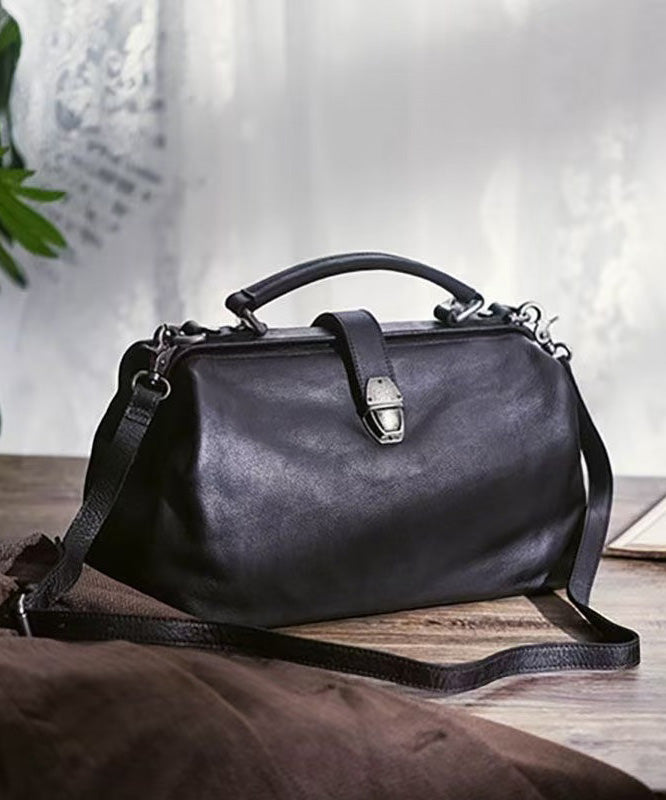 Vintage Brown Large Capacity Leather Tote Handbag