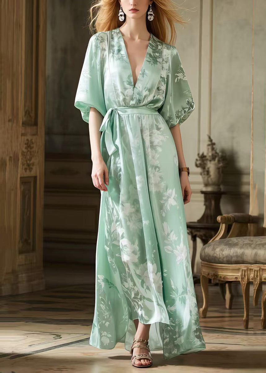 Tie Waist Printed Dress