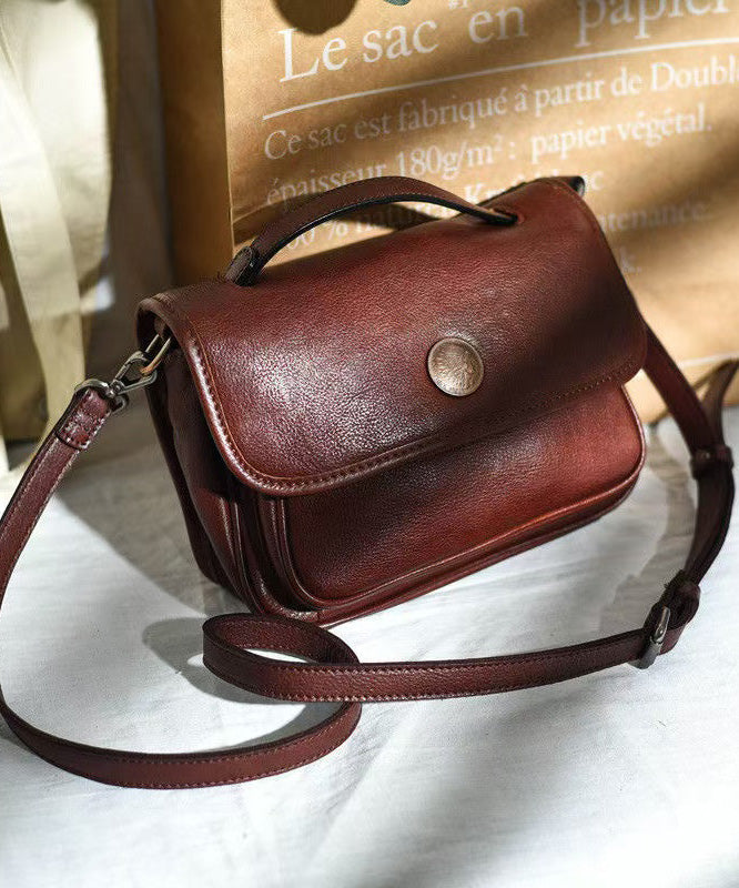 Women Orange Solid Durable Leather CrossBody Messenger Bag