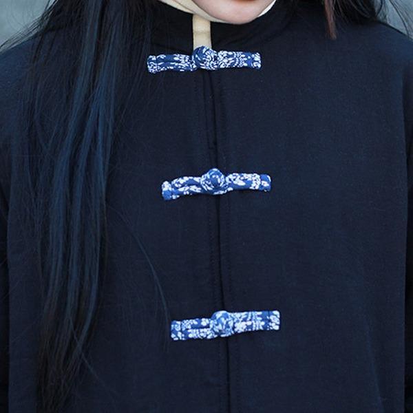 2020 Winter New Stand Warm Long Sleeve Solid Color Women Parkas Coats - Omychic