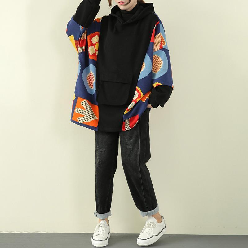 Handmade Stitching Pocket Hoodie Sweatshirt - Omychic