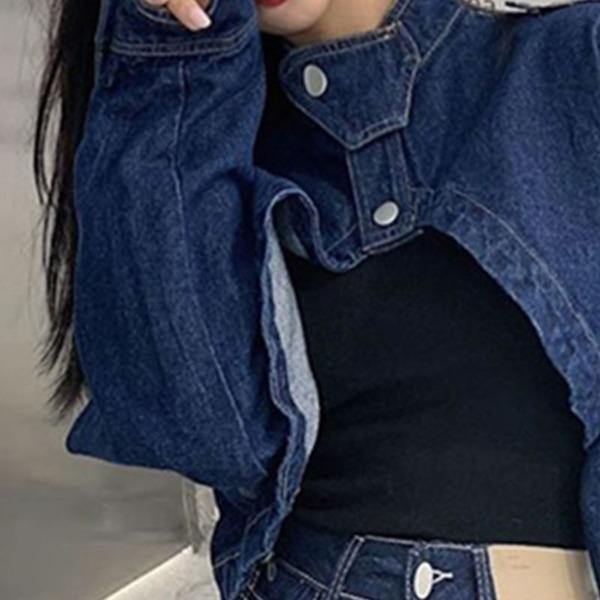 Short Denim Irregular Jacket Women Clothes 2020 Spring New Stand Collar Full Sleeve Match All Causal Jacket Coat - Omychic