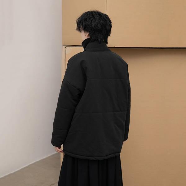 Casual Short Women Coat Winter The New Simplicity Zen Black Big Pocket - Omychic