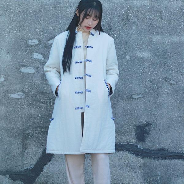 2020 Winter New Stand Warm Long Sleeve Solid Color Women Parkas Coats - Omychic