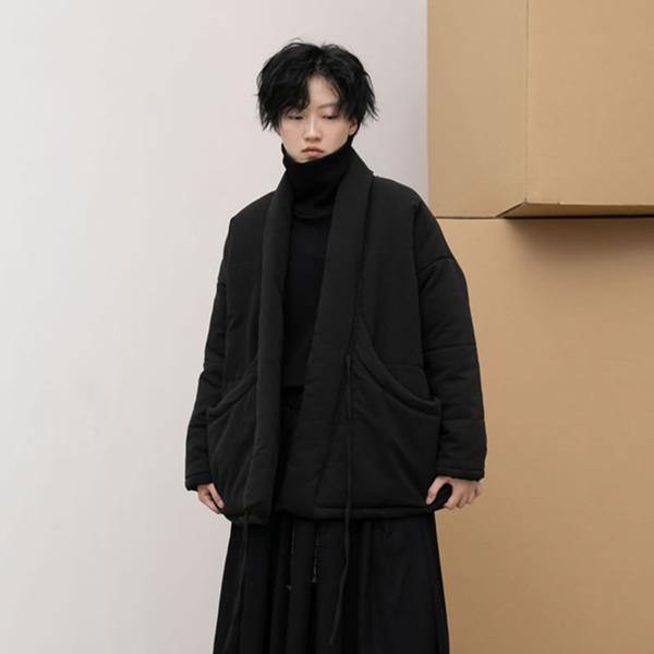 Casual Short Women Coat Winter The New Simplicity Zen Black Big Pocket - Omychic