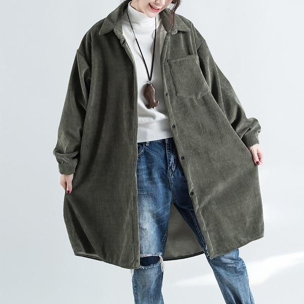 2020 New Single-breasted Turn-down Collar Warm Women Coats - Omychic