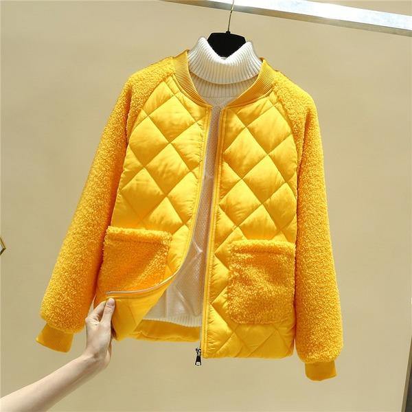 2020 Autumn Winter Jacket Women Lamb Fur Parkas Short Coats - Omychic