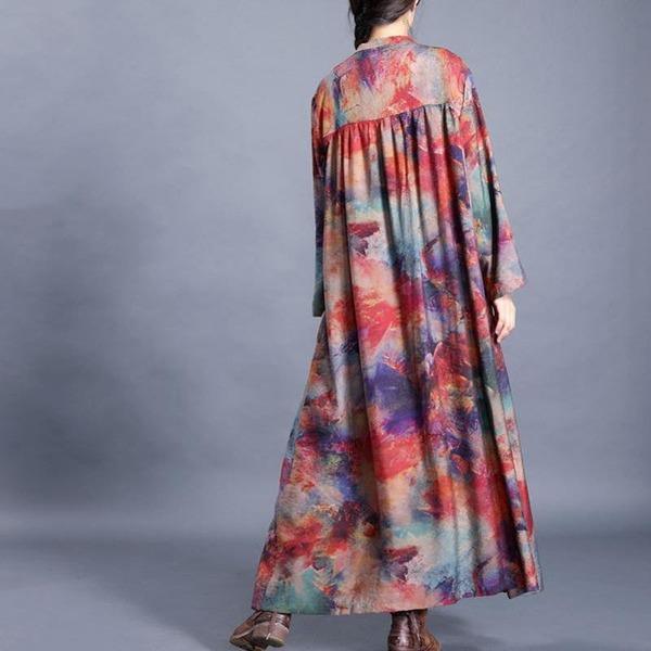 2020 Spring New Loose Plus Size Fashion Floral Print Coats - Omychic