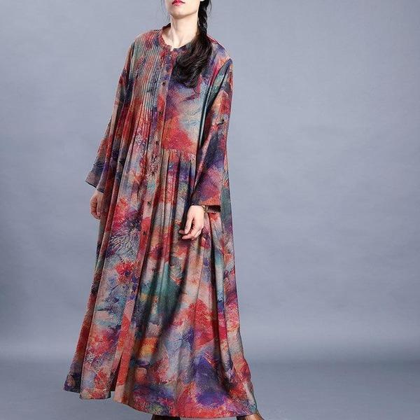 2020 Spring New Loose Plus Size Fashion Floral Print Coats - Omychic