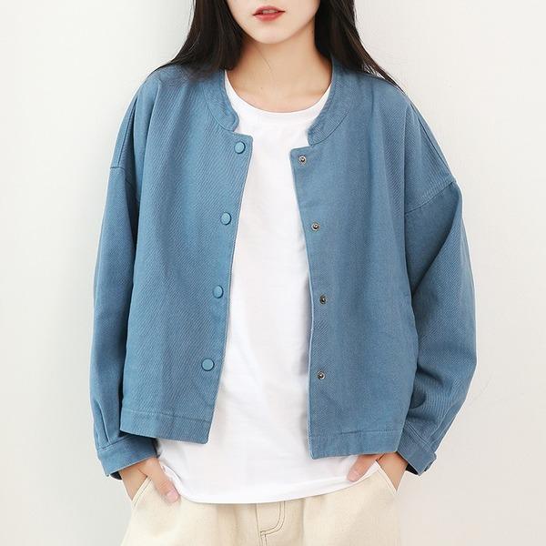 2020 Autumn Winter Korean Casual O-neck All-match Long Sleeve Jackets - Omychic